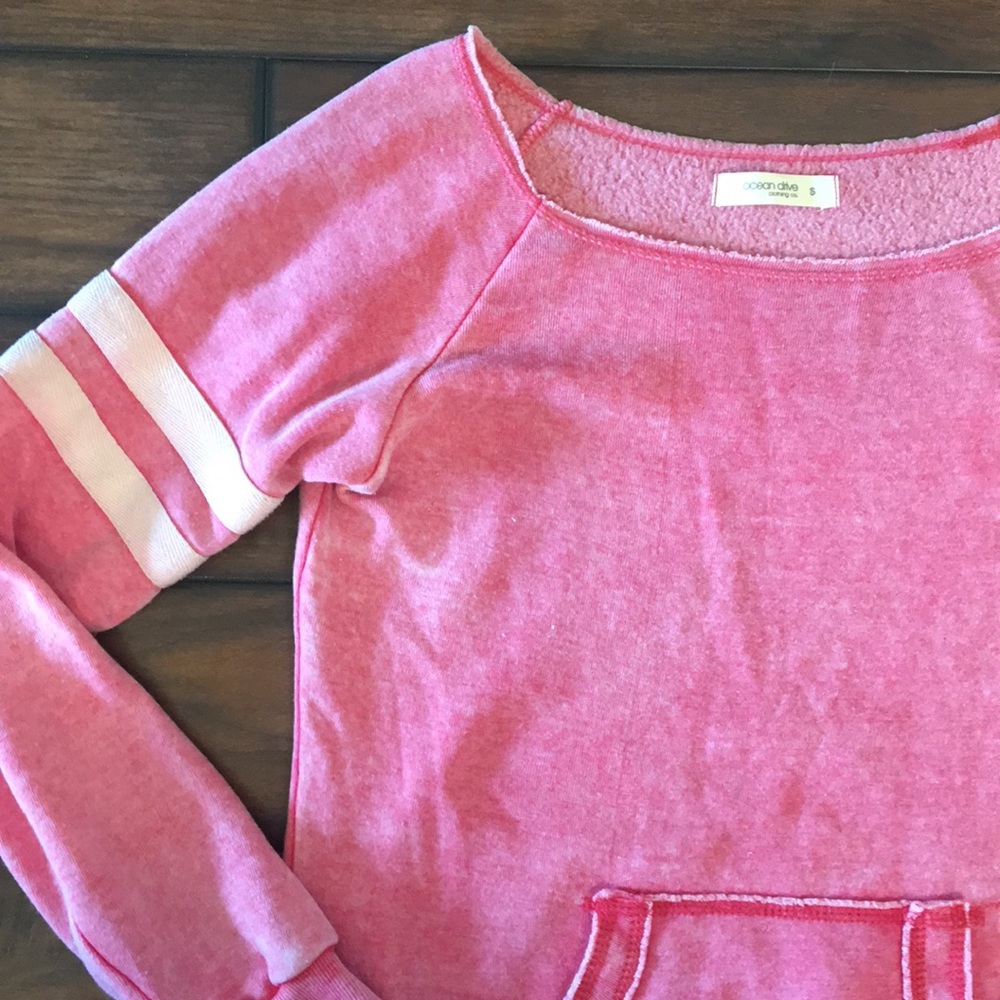 Pink off the shoulder sweatshirt